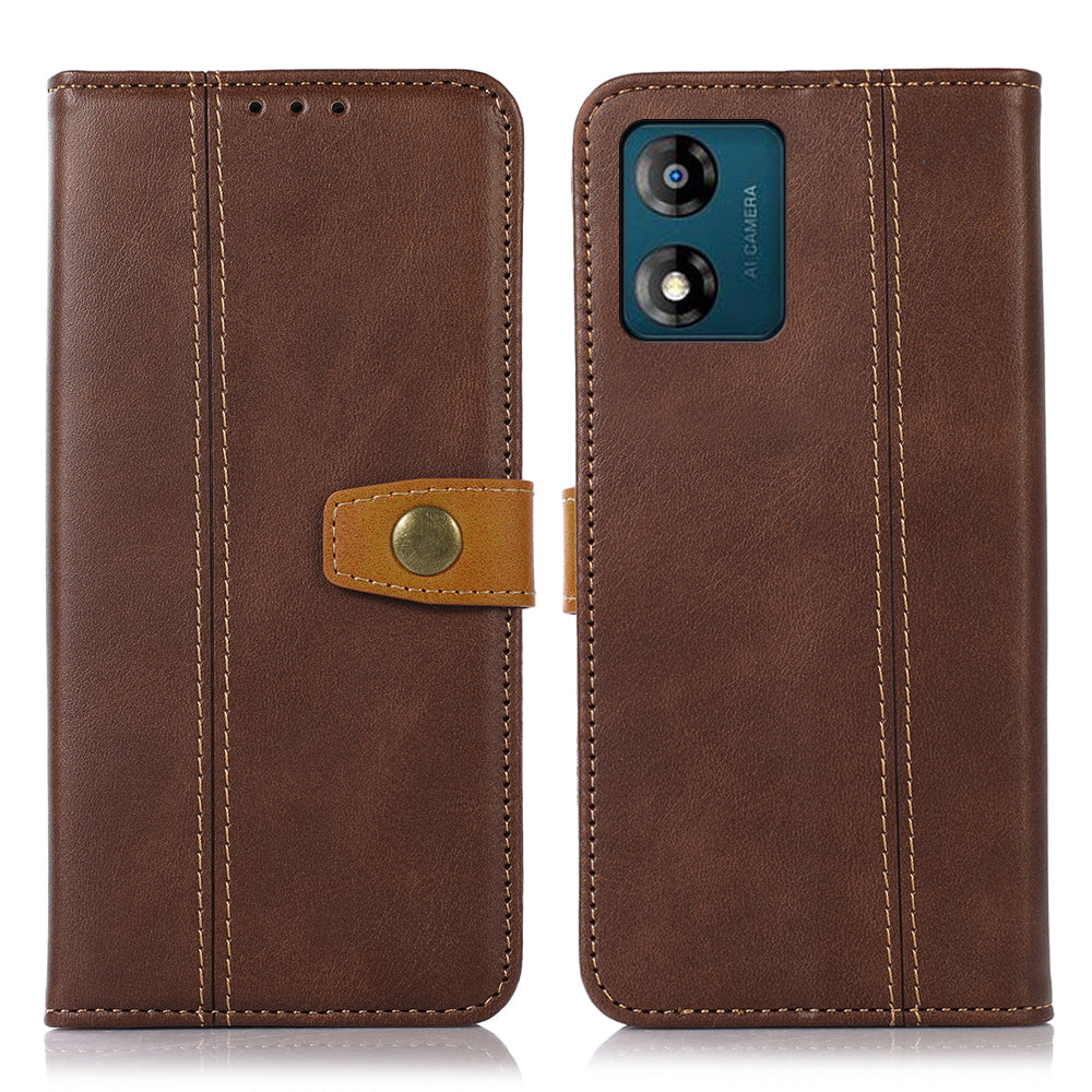 Leather Phone Case for Motorola Moto E13 4G Calf Texture Cell Phone Wallet Cover Leather Phone Case for Motorola Moto E13 4G Calf Texture Cell Phone Wallet Cover